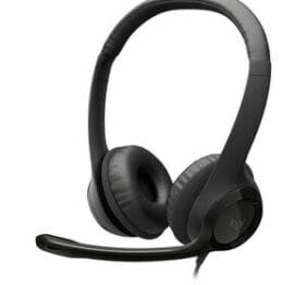 Logitech H390 Wired Headset for PC/Laptop, Stereo Headphones with Noise Cancelling Microphone, USB-A, In-Line Controls, Works with Chromebook