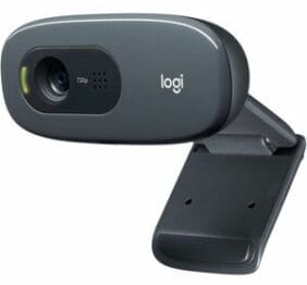 Logitech C270 HD Webcam with noise-reducing mics for video calls