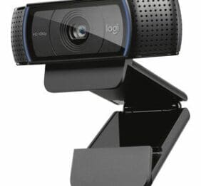 Logitech C920S Full HD Pro Webcam, 1080p/30fps Video Calling, Clear Stereo Audio, Light Correction, Privacy Shutter