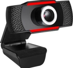 Adesso CyberTrack CyberTrack H3 Webcam - 1.3 Megapixel - 30 fps - Black, Red - USB 2.0