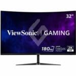 ViewSonic OMNI VX3218C-2K 32 Inch Curved 1ms 1440p 165hz Gaming Monitor with FreeSync Premium, Eye Care, HDMI and Display Port