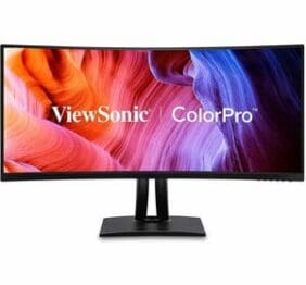 ViewSonic ColorPro VP3456A 34" Class UW-QHD Curved Screen LED Monitor - 21:9 - Black