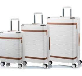 CHAMPS Vintage III Collection - 3-piece Hardside Luggage set - Ivory
