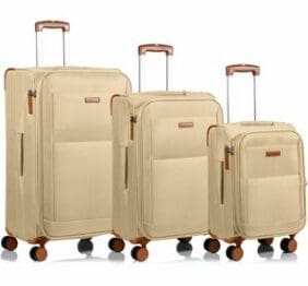 CHAMPS Classic Collection - 3-piece Softside Luggage set - Khaki