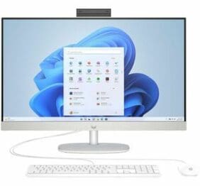 HP 27-cr0000a 27-cr0307c All-in-One Computer - AMD Ryzen 5 7520U - 16 GB - 1 TB PCI Express NVMe SSD - 27" Full HD Touchscreen - Desktop - Shell White - Refurbished