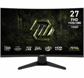 MSI MAG 275CF X24 27" Class Full HD Curved Screen Gaming LCD Monitor - 16:9 - Black