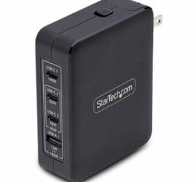 StarTech.com 140W USB-C Wall Charger, 3x USB-C/1x USB-A, PD 3.1 Portable GaN Power Adapter for MacBook Pro/Max/Dell XPS/Inspiron/Precision