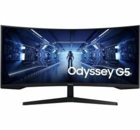 Samsung Odyssey G5 C34G55TWWN 34" Class UW-QHD Curved Screen LED Monitor - 21:9 - Black